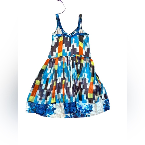 Tracy Reese Multicolor Geometric Midi Dress Sleeveless 100% Silk Size Large - Picture 5 of 9